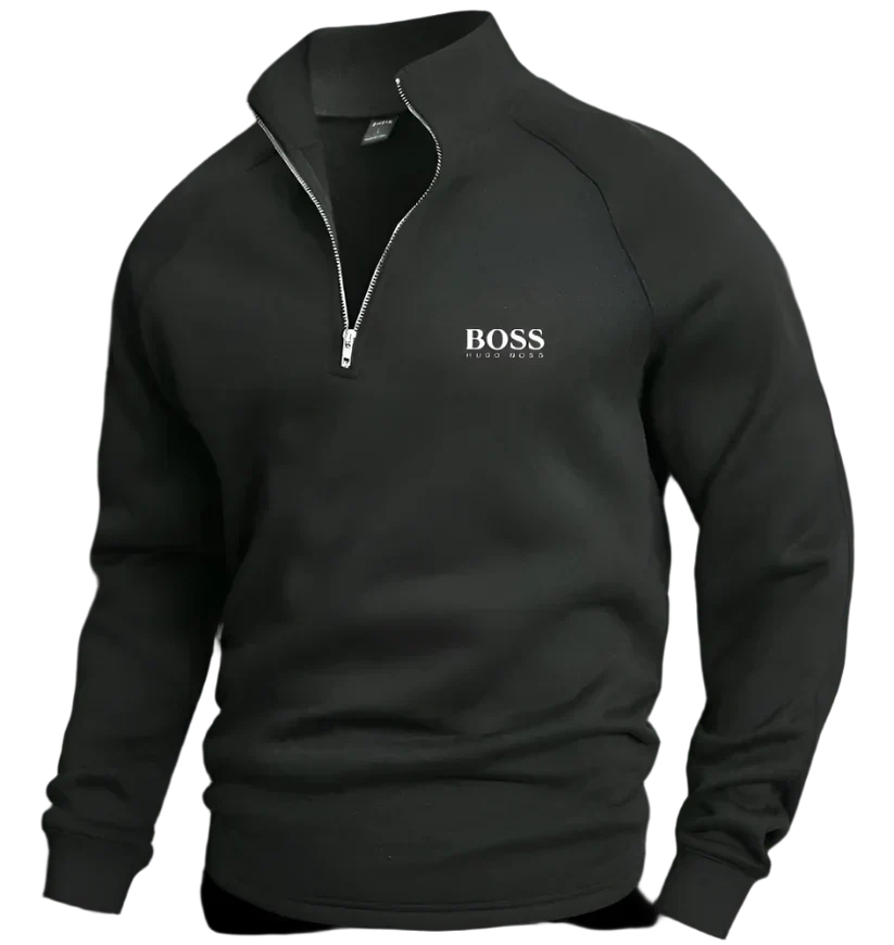 НՍԌО ВОЅЅ™  Baumwollpullover mit halbem Reißverschluss