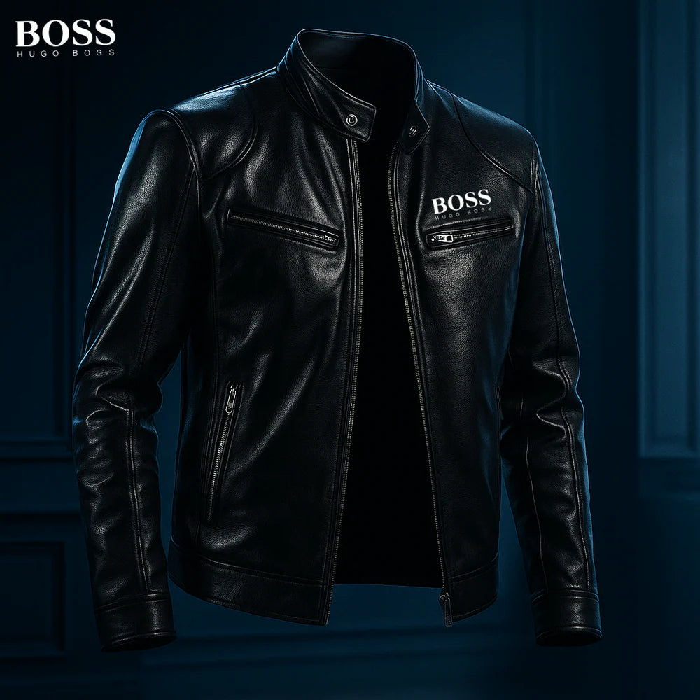 Blouson en cuir Hugo Boss