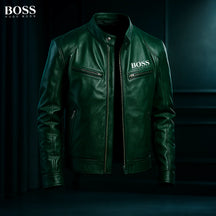 Blouson en cuir Hugo Boss