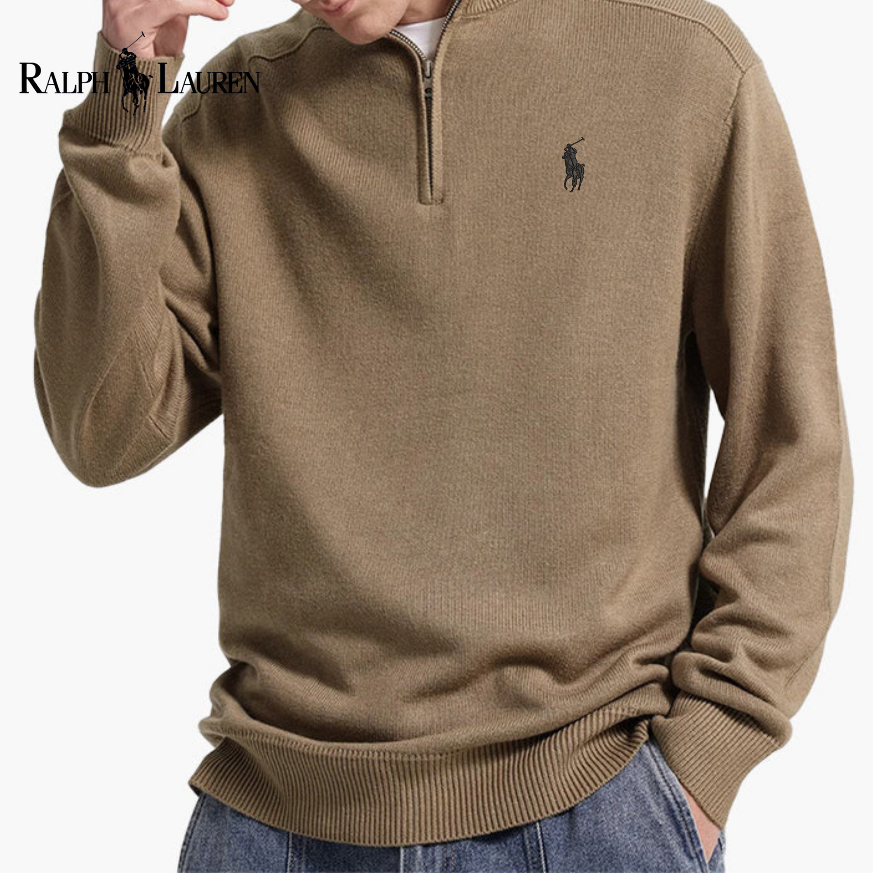 ᏒᎪᏞᏢᎻ ᏞᎪՍᏒЕΝ - Pullover mit halbem Reißverschluss